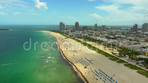 航空全景迈阿密海滩FL美国视频的预览图