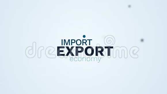 进出口经济货运全球运输物流货物运输商务动画文字云视频的预览图