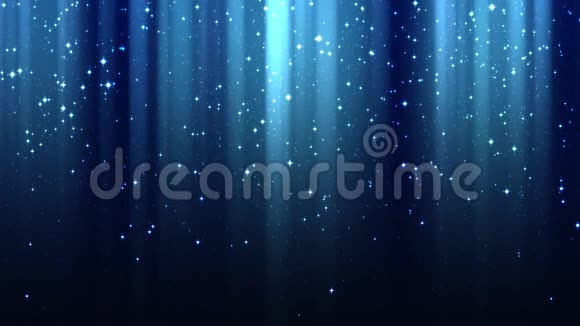 空的深蓝色背景光线火花夜空无缝的环视频的预览图