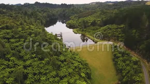 空中新西兰小水坝视频的预览图