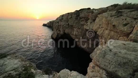 美丽的希腊多科斯岛日落视频的预览图