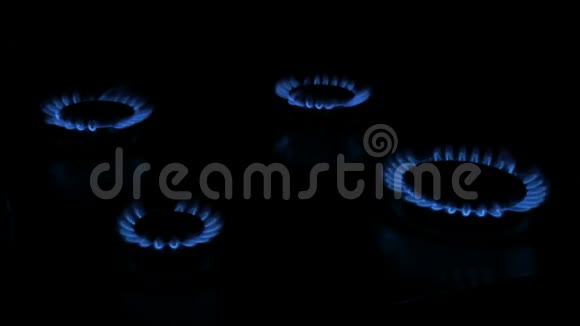 斯台夫的蓝色气体火焰视频的预览图