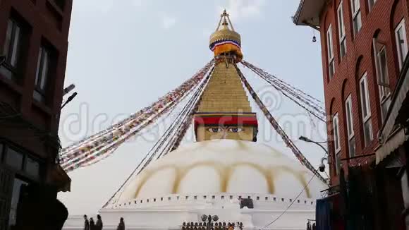 Boudhanath佛寺尼泊尔加德满都时代高清视频的预览图