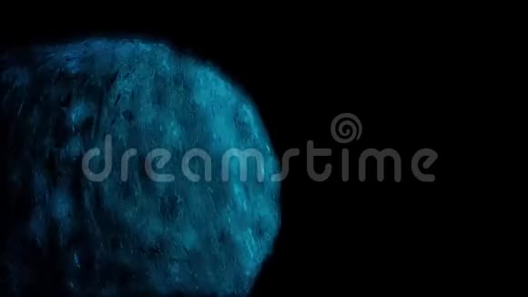 渗透到水球中动画黑色背景下由水组成的球的抽象形状视频的预览图