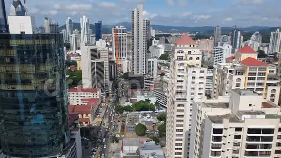 夏季巴拿马城的空中景色视频的预览图