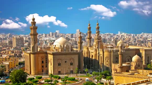这座古老的清真寺位于埃及首都开罗视频的预览图