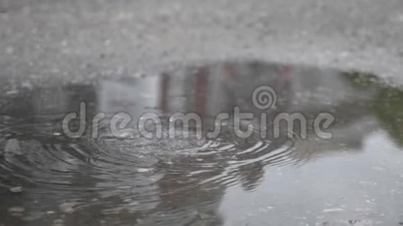 雨水滴在水面上视频的预览图