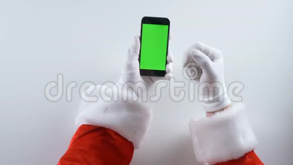 圣诞老人用的是智能手机色度键50fps视频的预览图