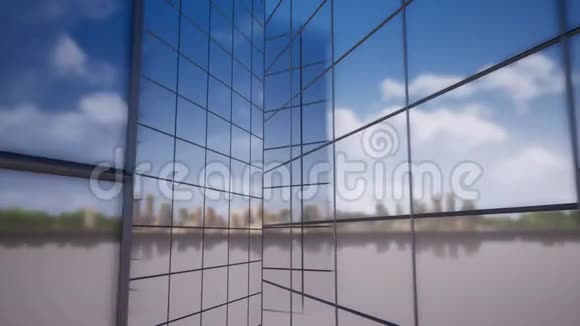 玻璃迷宫大摩天大楼建筑视频的预览图