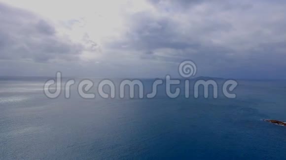 塞舌尔Praslin岛印度洋航空景观2视频的预览图