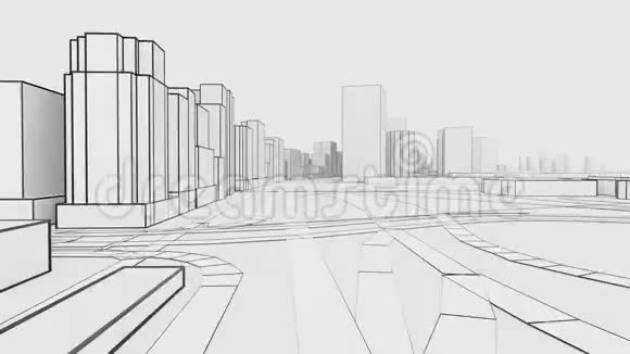 虚拟的三维城市之旅视频的预览图