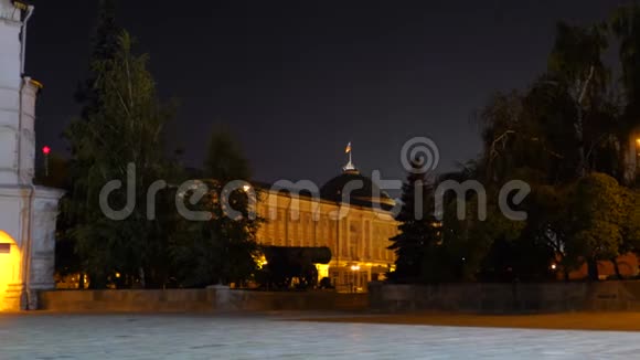 克里姆林宫和圣巴西尔大教堂在俄罗斯莫斯科红场克里姆林宫是主要的旅游城市之一视频的预览图