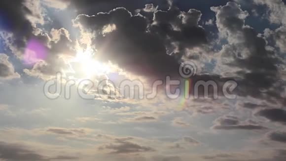 天空太阳云自然光线视频的预览图
