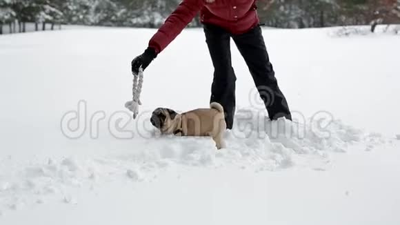 那个玩玩具的女人和她在大雪中打鼓的女人视频的预览图