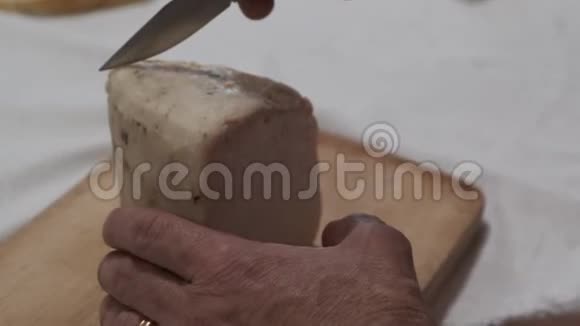 传统撒丁岛奶酪和蠕虫卡西鲁马祖撒丁岛干酪加西幼虫视频的预览图