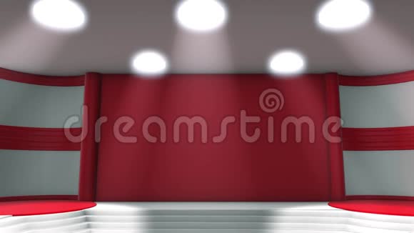 虚拟演播室红色视频的预览图