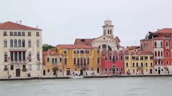 意大利威尼斯市著名的地标性建筑海景泻湖视频的预览图