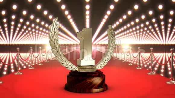 地毯上的奖杯视频视频的预览图