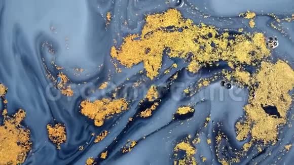 奇妙的抽象油漆气泡在缓慢运动视频的预览图
