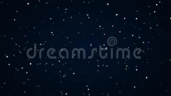 闪烁的星星在一个晴朗的星空黑暗的夜晚视频的预览图