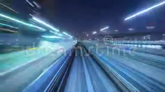 日本东京自动列车运行4K时差视频的预览图