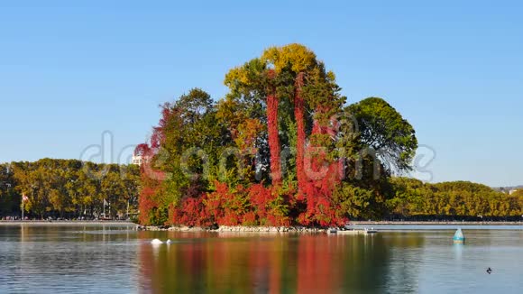 法国的安纳西湖秋天的颜色视频的预览图