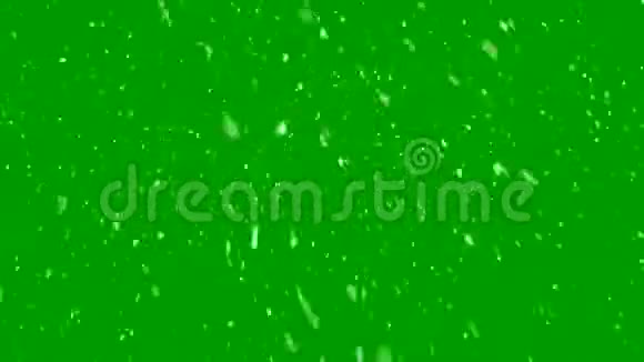 高质量的运动动画雪落在绿色屏幕背景视频的预览图