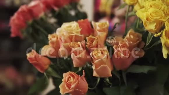 近景的花被称为玫瑰闻起来很香视频的预览图