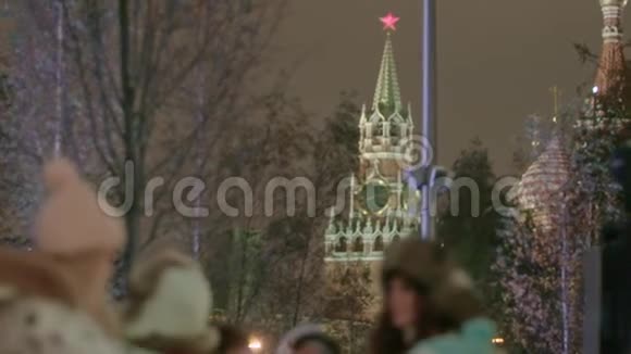 克里姆林宫夜景视频的预览图
