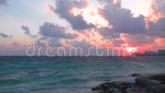 墨西哥坎昆加勒比海日出视频的预览图
