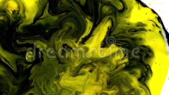 多彩的背景流体艺术混合彩色丙烯酸涂料的明亮大理石纹理流体绘画抽象视频的预览图