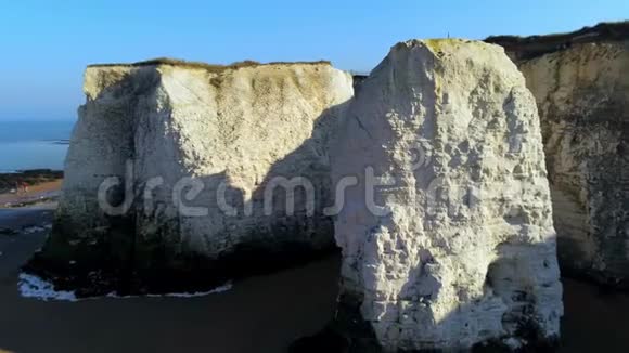 英格兰植物湾的白色悬崖和粉笔石视频的预览图