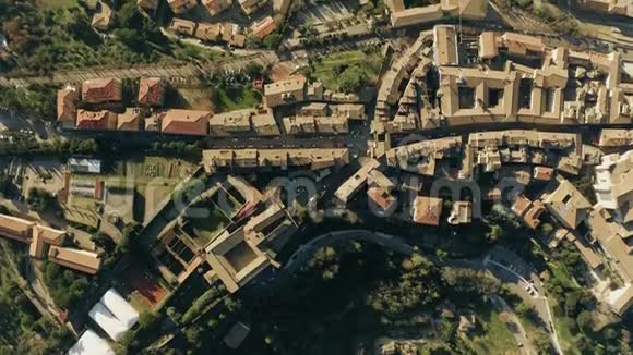 从高空俯瞰佩鲁贾的城市景观意大利视频的预览图