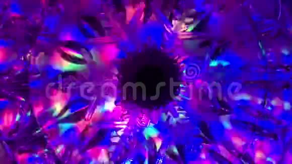 圣诞灯光装饰雪花视频的预览图