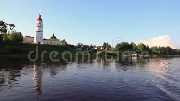 苏霍纳河附近的圣圣母教堂托特玛沃洛格达地区俄罗斯视频的预览图