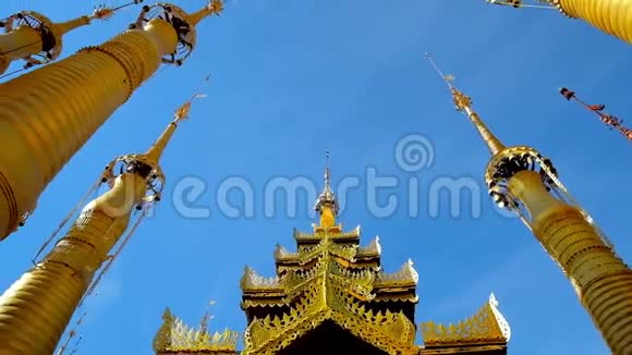 缅甸因乐湖因丁村佛教寺视频的预览图