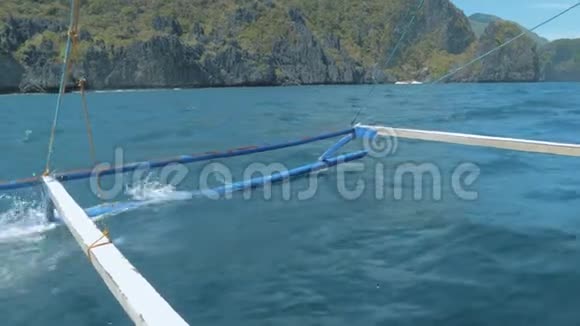 邦卡船的细节传统的菲律宾帆船巴拉望菲律宾旅行概念视频的预览图