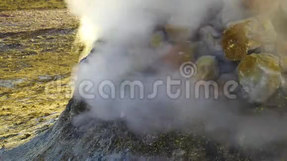 火山活动地球地热区富马洛尔火山沸腾泥盆冰岛视频的预览图