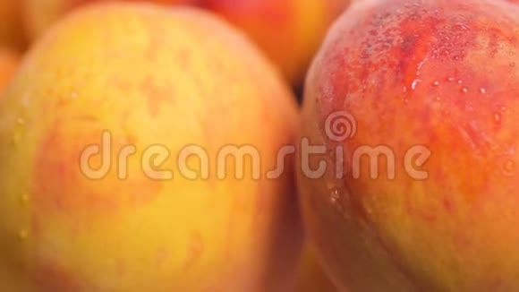 湿熟多汁油桃准备上市销售夏收视频的预览图