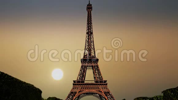 埃菲尔铁塔法国巴黎的象征视频的预览图