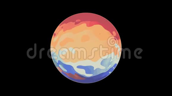 彩色球体全球无缝环动画背景新质量通用彩色酷酷的视频镜头视频的预览图