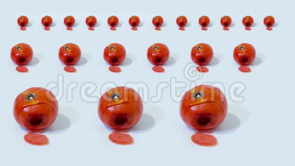 许多西红柿被切成薄片视频的预览图