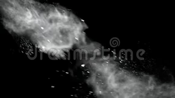 1920年黑色背景下带有尘埃和烟雾的纹理涡旋视频的预览图