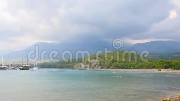 土耳其Faselis海湾的美丽景色视频的预览图