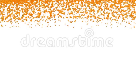 墙的甜橙液体为背景慢镜头拍摄阿尔法通道包括为卢马哑光第3条视频的预览图