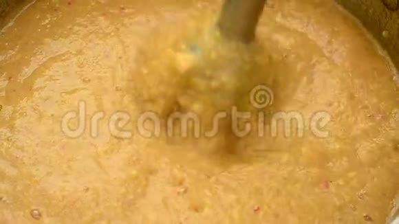 将黄蜂从浸泡搅拌机配制的果酱中拯救出来视频的预览图