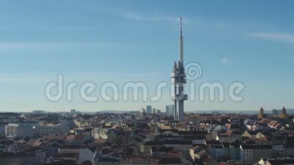 捷克共和国布拉格无人机空中电视塔视频的预览图