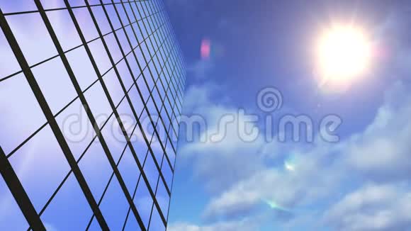 云圈背景下的摩天大楼视频的预览图