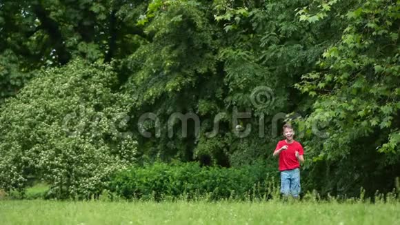 少年在公园里跑步视频的预览图