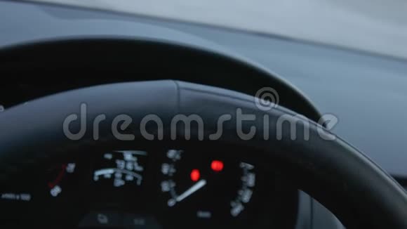 汽车仪表板现代汽车控制照明面板速度显示视频的预览图